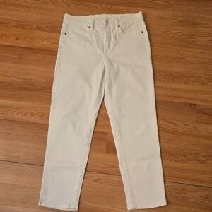 Women's Banana Republic White High-Waist Straight Leg Jeans Size 30/10